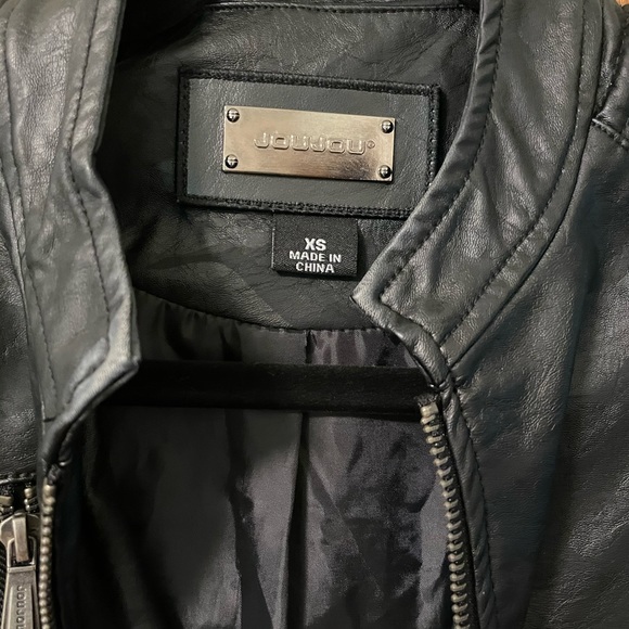 Jou Jou Faux Leather Moto Jacket - Picture 6 of 10